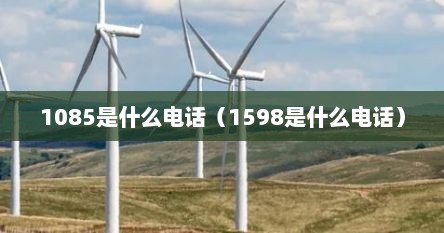 1085是什么电话（1598是什么电话）