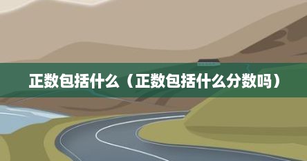 正数包括什么（正数包括什么分数吗）