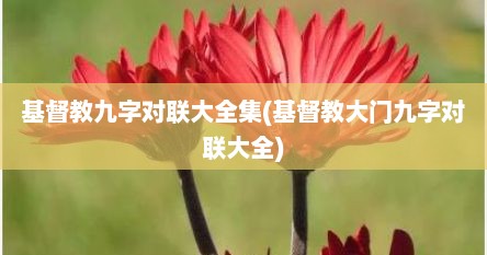 基督教九字对联大全集(基督教大门九字对联大全)