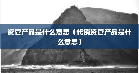 资管产品是什么意思（代销资管产品是什么意思）