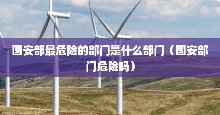 国安包括哪些部门（国安部重要职责）