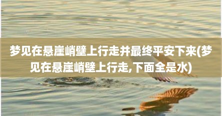 梦见在悬崖峭壁上行走并最终平安下来(梦见在悬崖峭壁上行走,下面全是水)