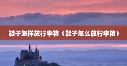 鞋子怎样放行李箱（鞋子怎么放行李箱）