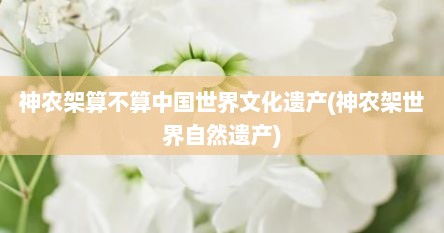 神农架算不算中国世界文化遗产(神农架世界自然遗产)