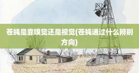 苍蝇是靠嗅觉还是视觉(苍蝇通过什么辨别方向)