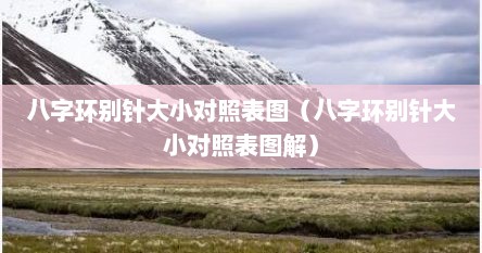 八字环别针大小对照表图（八字环别针大小对照表图解）