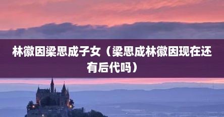 林徽因梁思成子女（梁思成林徽因现在还有后代吗）