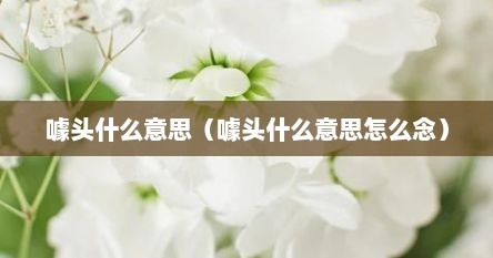 噱头什么意思（噱头什么意思怎么念）