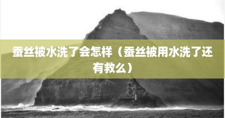 蚕丝被水洗了会怎样（蚕丝被用水洗了还有救么）