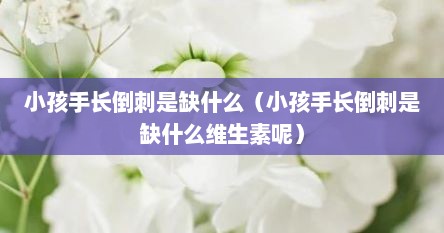 小孩手长倒刺是缺什么（小孩手长倒刺是缺什么维生素呢）