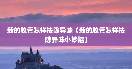 新的胶管怎样祛除异味（新的胶管怎样祛除异味小妙招）
