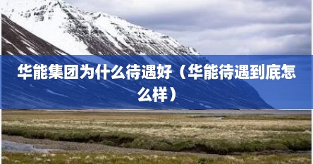 华能集团为什么待遇好（华能待遇到底怎么样）
