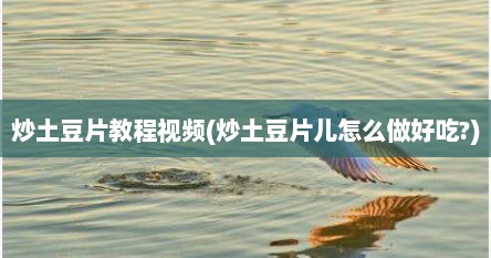炒土豆片教程视频(炒土豆片儿怎么做好吃?)