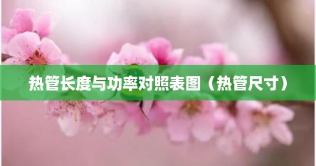 热管长度与功率对照表图（热管尺寸）