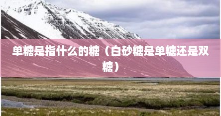 单糖是指什么的糖（白砂糖是单糖还是双糖）