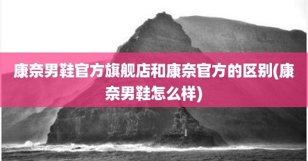 康奈男鞋官方旗舰店和康奈官方的区别(康奈男鞋怎么样)