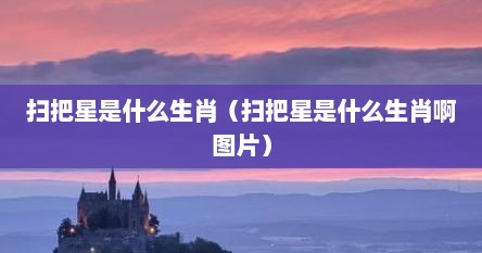 扫把星是什么生肖（扫把星是什么生肖啊图片）