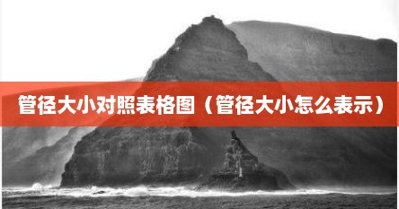 管径大小对照表格图（管径大小怎么表示）