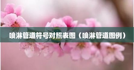 喷淋管道符号对照表图（喷淋管道图例）