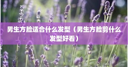 男生方脸适合什么发型（男生方脸剪什么发型好看）