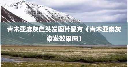 青木亚麻灰色头发图片配方（青木亚麻灰染发效果图）