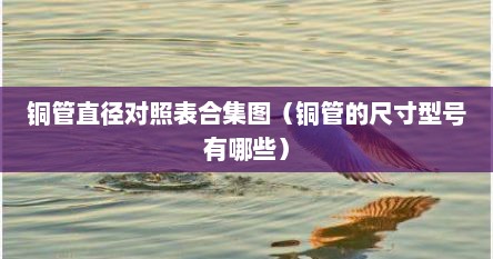 铜管直径对照表合集图（铜管的尺寸型号有哪些）