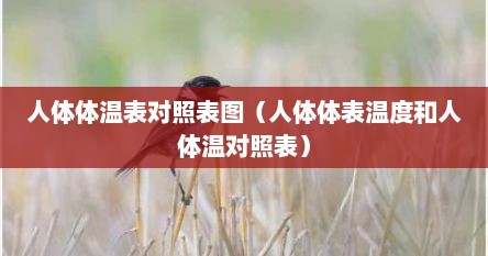 人体体温表对照表图（人体体表温度和人体温对照表）