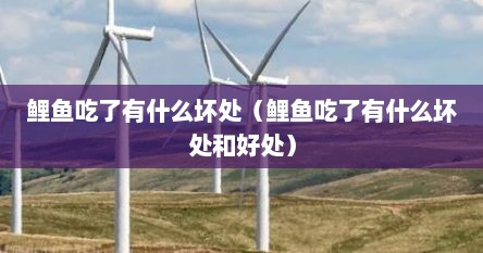 鲤鱼吃了有什么坏处（鲤鱼吃了有什么坏处和好处）