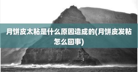 月饼皮太粘是什么原因造成的(月饼皮发粘怎么回事)