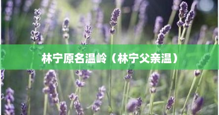 林宁原名温岭（林宁父亲温）