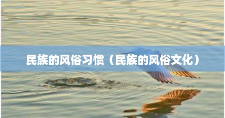 民族的风俗习惯（民族的风俗文化）