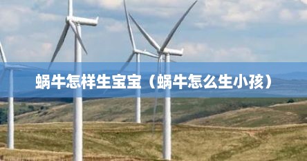 蜗牛怎样生宝宝（蜗牛怎么生小孩）