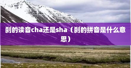 刹的读音cha还是sha（刹的拼音是什么意思）