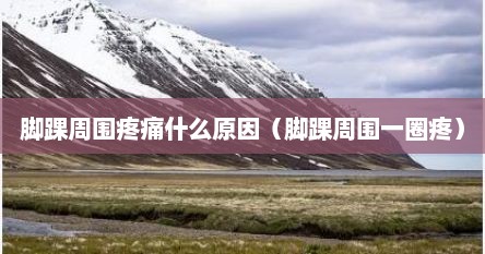 脚踝周围疼痛什么原因(脚踝周围一圈疼)