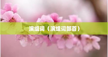 演组词（演组词部首）
