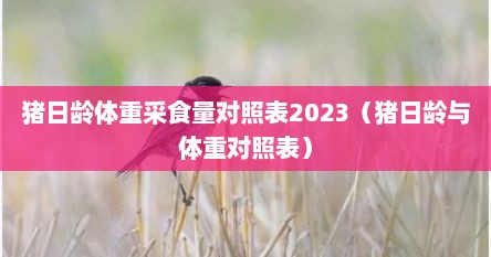 猪日龄体重采食量对照表2023（猪日龄与体重对照表）