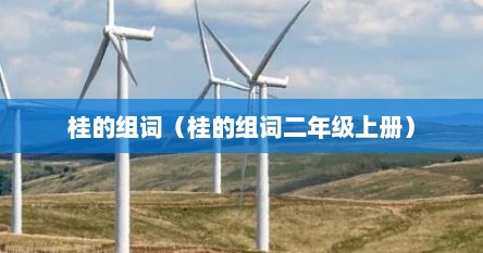 桂的组词（桂的组词二年级上册）
