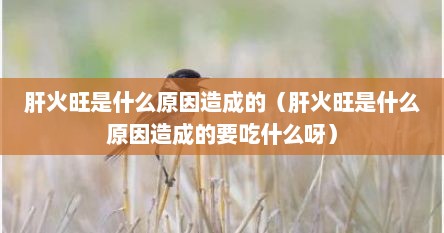 肝火旺是什么原因造成的（肝火旺是什么原因造成的要吃什么呀）
