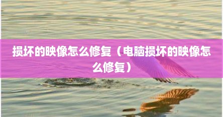 损坏的映像怎么修复（电脑损坏的映像怎么修复）