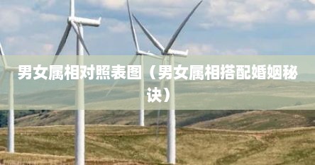 男女属相对照表图（男女属相搭配婚姻秘诀）