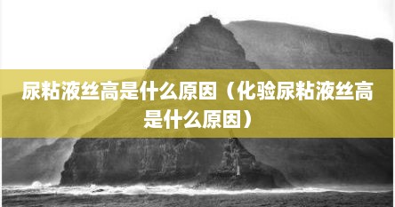 尿粘液丝高是什么原因（化验尿粘液丝高是什么原因）