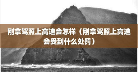 刚拿驾照上高速会怎样（刚拿驾照上高速会受到什么处罚）