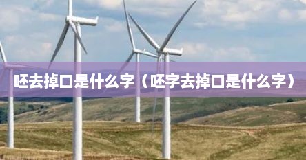 呸去掉口是什么字（呸字去掉口是什么字）