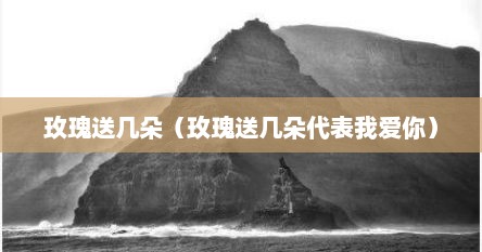 玫瑰送几朵（玫瑰送几朵代表我爱你）