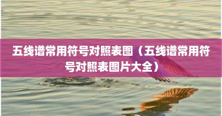 五线谱各符号含义（五线谱 符号对照）