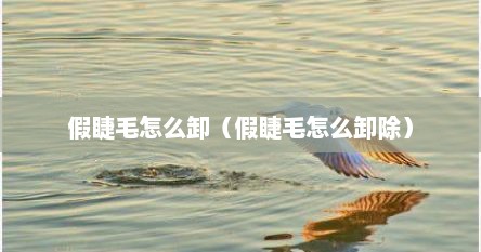 假睫毛怎么卸（假睫毛怎么卸除）