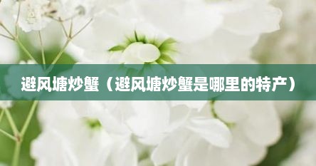 避风塘炒蟹（避风塘炒蟹是哪里的特产）