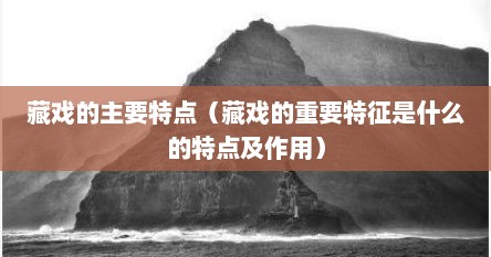 藏戏的主要特点（藏戏的重要特征是什么的特点及作用）