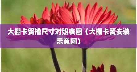 大棚卡簧槽尺寸对照表图（大棚卡簧安装示意图）