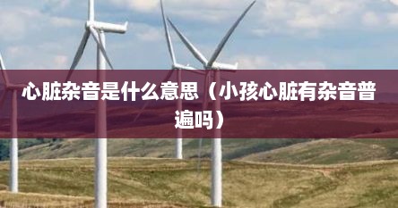 心脏杂音是什么意思(小孩心脏有杂音普遍吗)